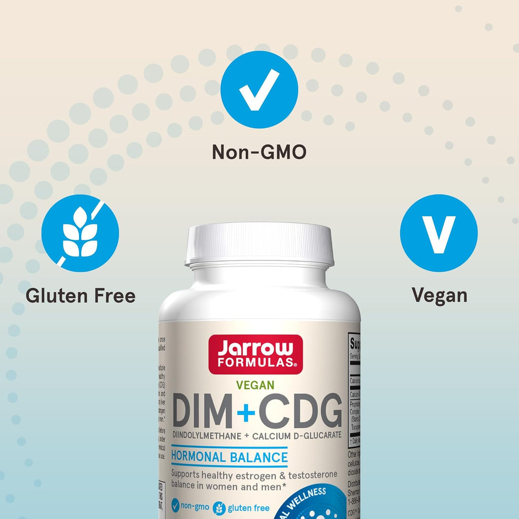 Buy now Jarrow Formulas - DIM + CDG Veggie Capsules - 30 Count - DIM & CDG Supplement - For Hormone Balance - Non-GMO - Gluten Free at indiglob india