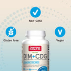 Buy now Jarrow Formulas - DIM + CDG Veggie Capsules - 30 Count - DIM & CDG Supplement - For Hormone Balance - Non-GMO - Gluten Free at indiglob india