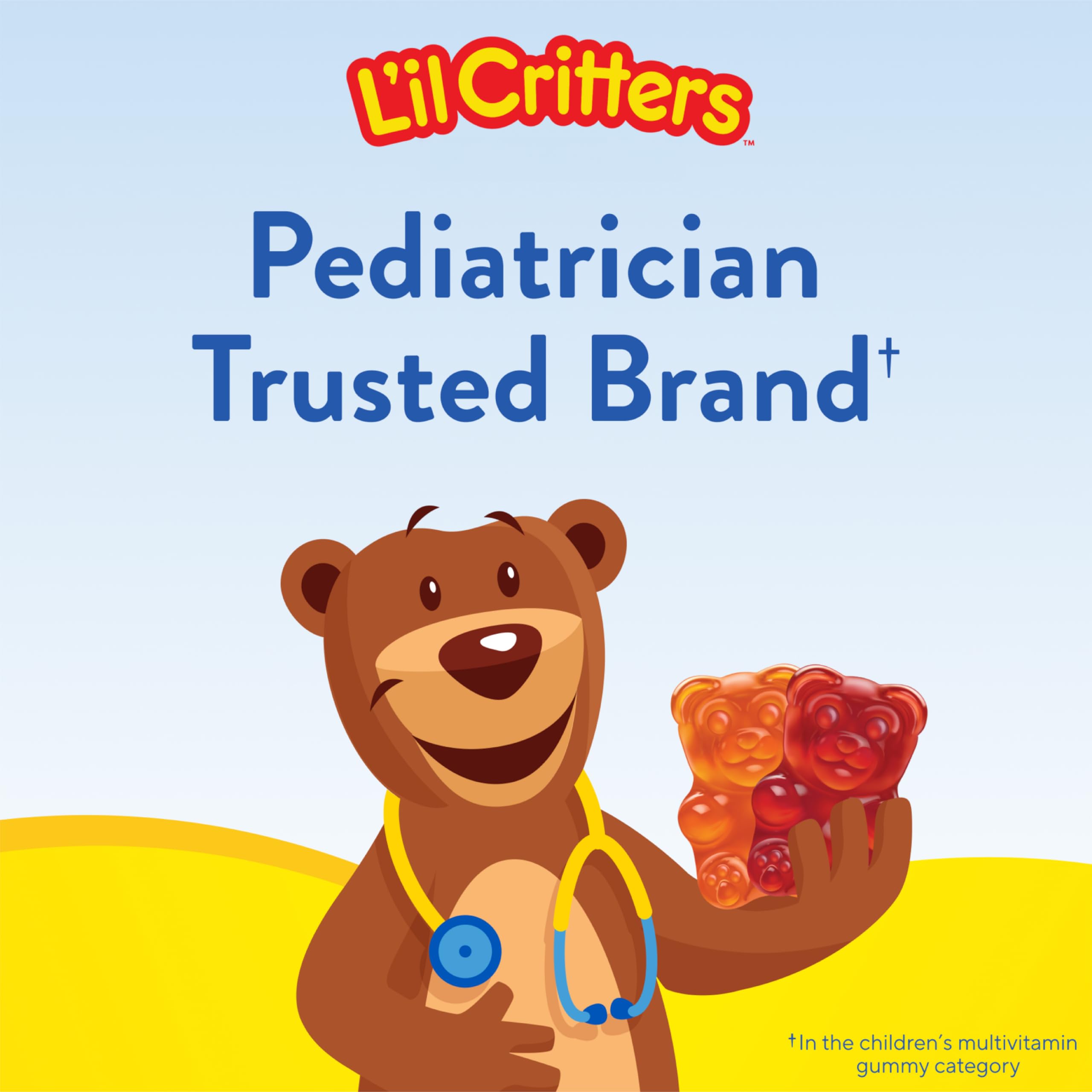 L'il Critters Kids Multivitamin Gummies | 70 Count | with Vitamins A, B, C, D, E | Assorted Fruit Flavors | Gluten-Free Children's Gummy Vites Supplement