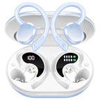 Buy now Ltinist Wireless Earbud, Bluetooth 5.3 Headphones Pure Bass Sound with Earhooks, 75H Battery Over Ear Headphones with Dual-LED Display, IP7 Waterproof Earphones Built-in Microphone for Running Sports at indiglob india