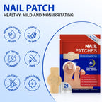 Nail Patches 21 PCS, Toenail Treatment Extra Strength 8-Hour Overnight Nail Fast Acting Repair Effortless Hydrogel Nail Care and Repair for Damaged Nails Overnight Renewal for Men and Women