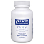 Pure Encapsulations Choline (Bitartrate), 100 Capsules | 275 mg Choline (Bitartrate), Supports Methylation, Brain Health and Cell Function*, Highly Bioavailable, Vegan and Non-GMO