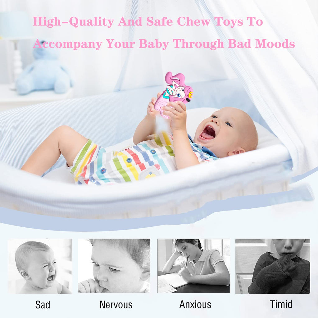 Chew Necklaces for Sensory Kids 5 PCS Chewy Necklaces that Like Biting or Have Autism-Perfectly Textured Chewelry Kid Girl Teether Chewing Toys-Chewy Children Chew Toys for Aggressive Chewers Kids