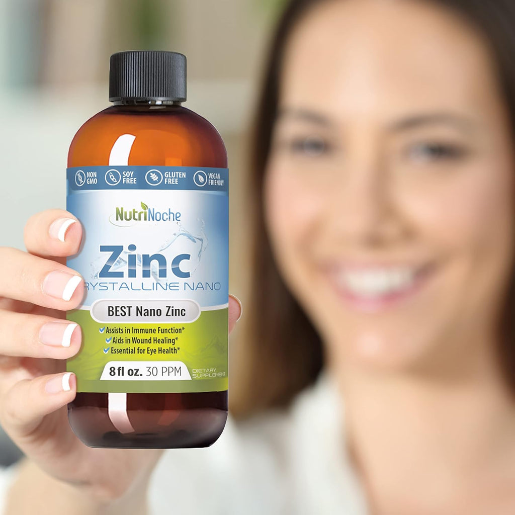 Buy now Liquid Zinc Supplement by Nutrinoche: Organic Liquid Drops - Ionic Zinc and Picolinate Alternative - 99.99% Ultra Pure Crystalline Nano Particles - for Adults and Children - (8 oz) at indiglob india