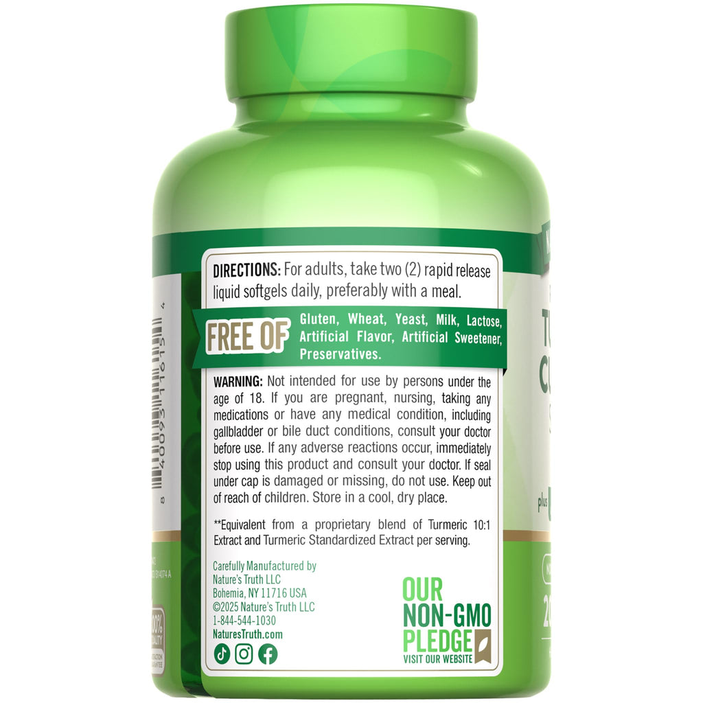 Nature's Truth Turmeric Curcumin Complex Supplement