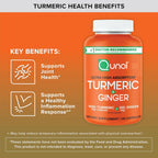 Qunol Turmeric Curcumin 1000mg and Ginger, Ultra High Absorption, 120 Count | #1 Doctor Recommended form of Turmeric Curcumin, Extra Strength Capsule for Joint Support and a Healthy Inflammation Response