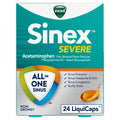 Buy now Vicks Sinex SEVERE LiquiCaps, All-In-One Sinus Relief, Non-Drowsy, Nasal Decongestant, Maximum Strength Relief of Sinus Headache, Pain, Pressure, & Congestion, 24 LiquiCaps at indiglob india