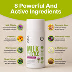 Uvola Milk Thistle Liver Detox - 100% Natural Vegan Support - 60 Capsules | Official Brand, Silymarin, 8 In 1 Blend, Non-GMO, Gluten-Free, Soy-Free, Antioxidant Support, Health Detox