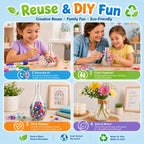 Bubble Bath Potion Kit for Kids, 4Pcs Fizzing Bath Bombs with Colorful Foam