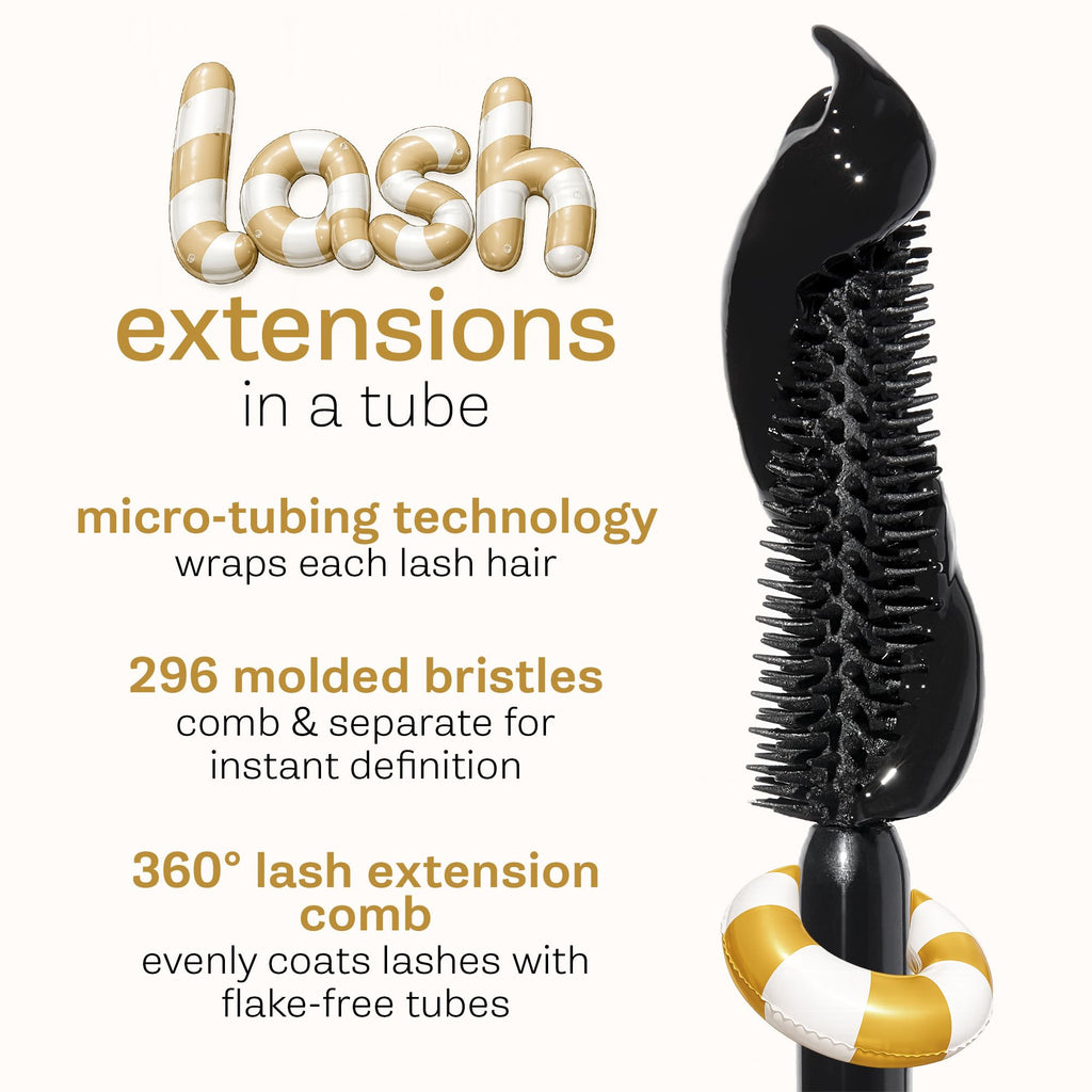 tarte tartelette XL tubing mascara – Lash Extensions in a Tube with Peptide, Extra-Bold Buildable Lifted Length & Volume, Smudge-Proof Longwear, Easy-to-Remove, Vegan & Cruelty-Free