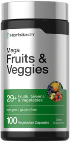 Horbäach Mega Fruits and Veggies Supplement | 100 Capsules