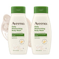 Aveeno Daily Moisturizing Body Wash, Prebiotic Oat, Dry Skin, 18 fl oz x 2