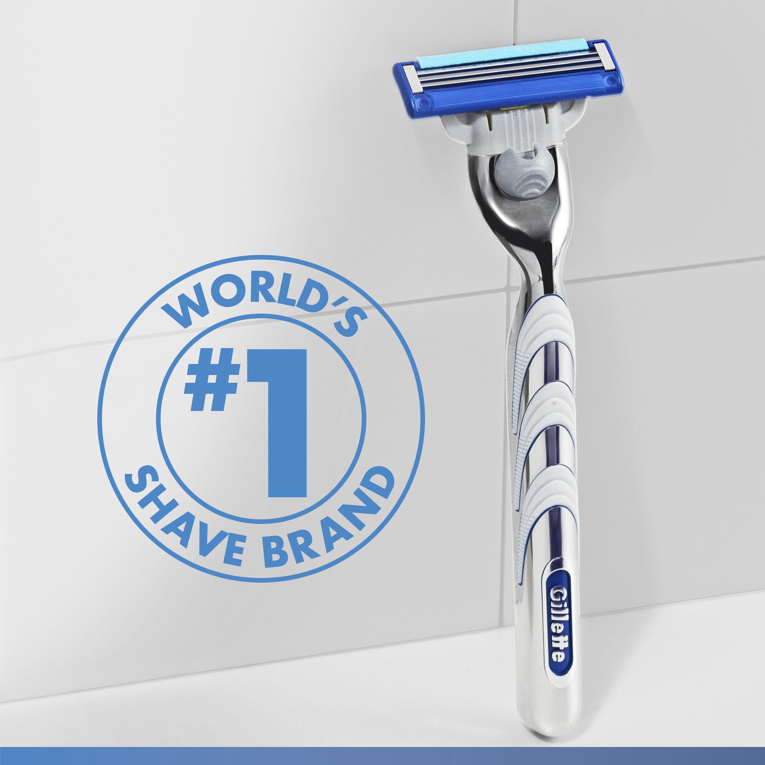 Gillette Mach3 Turbo Razors for Men, 1 Handle, 4 Blade Refills