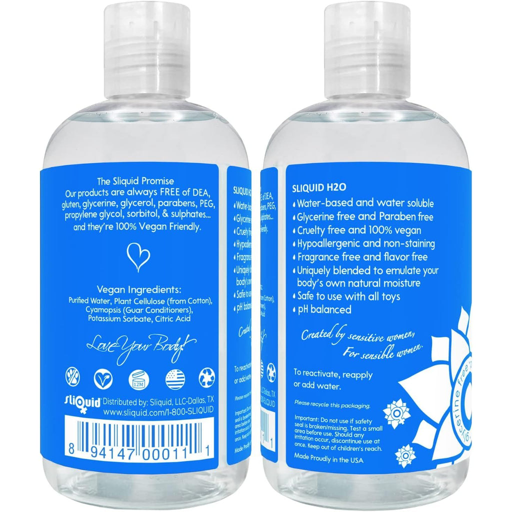 Buy now Sliquid H2O Water Based Lube, No Fragrance or Taste, Natural Lube Women, Stain Free, 8.5 Fl Oz at indiglob india