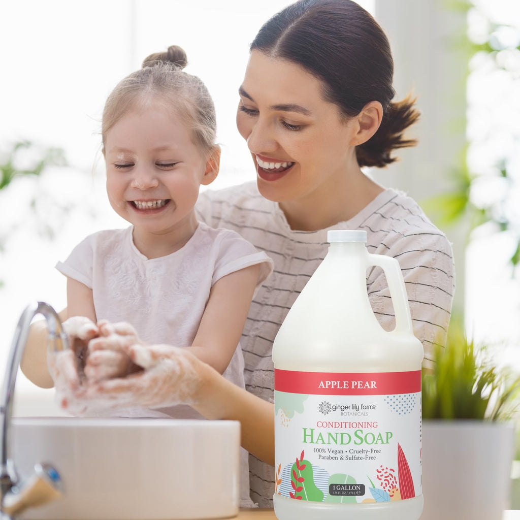Buy now Ginger Lily Farms Botanicals All-Purpose Liquid Hand Soap Refill, 100% Vegan & Cruelty-Free, Apple Pear Scent, 1 Gallon (128 fl. oz.) at indiglob india