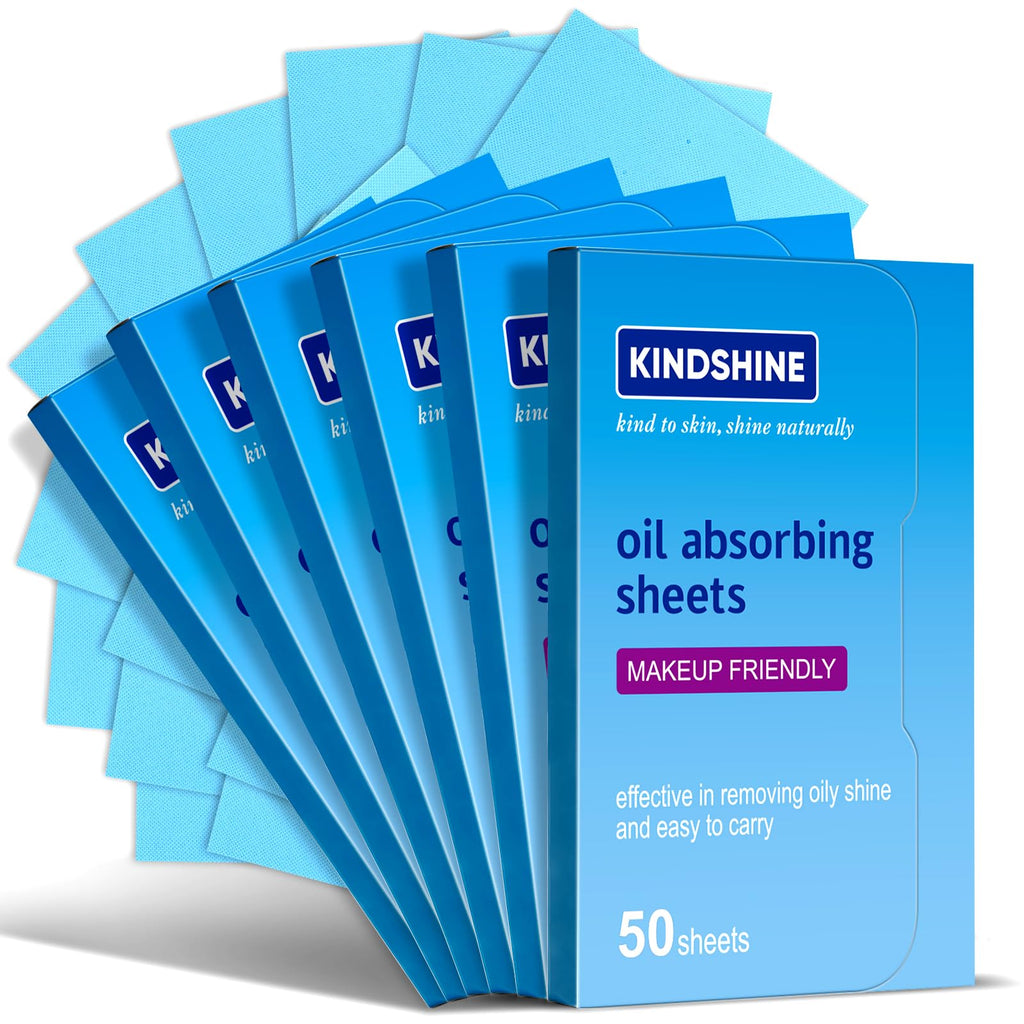 KINESHINE 300Pcs High-Performance Oil Absorbing Sheets for Face | Makeup Friendly, Oil Blotting Sheets for Face, Blotting Papers for Oily Skin, Travel-Friendly, Suitable for men & women