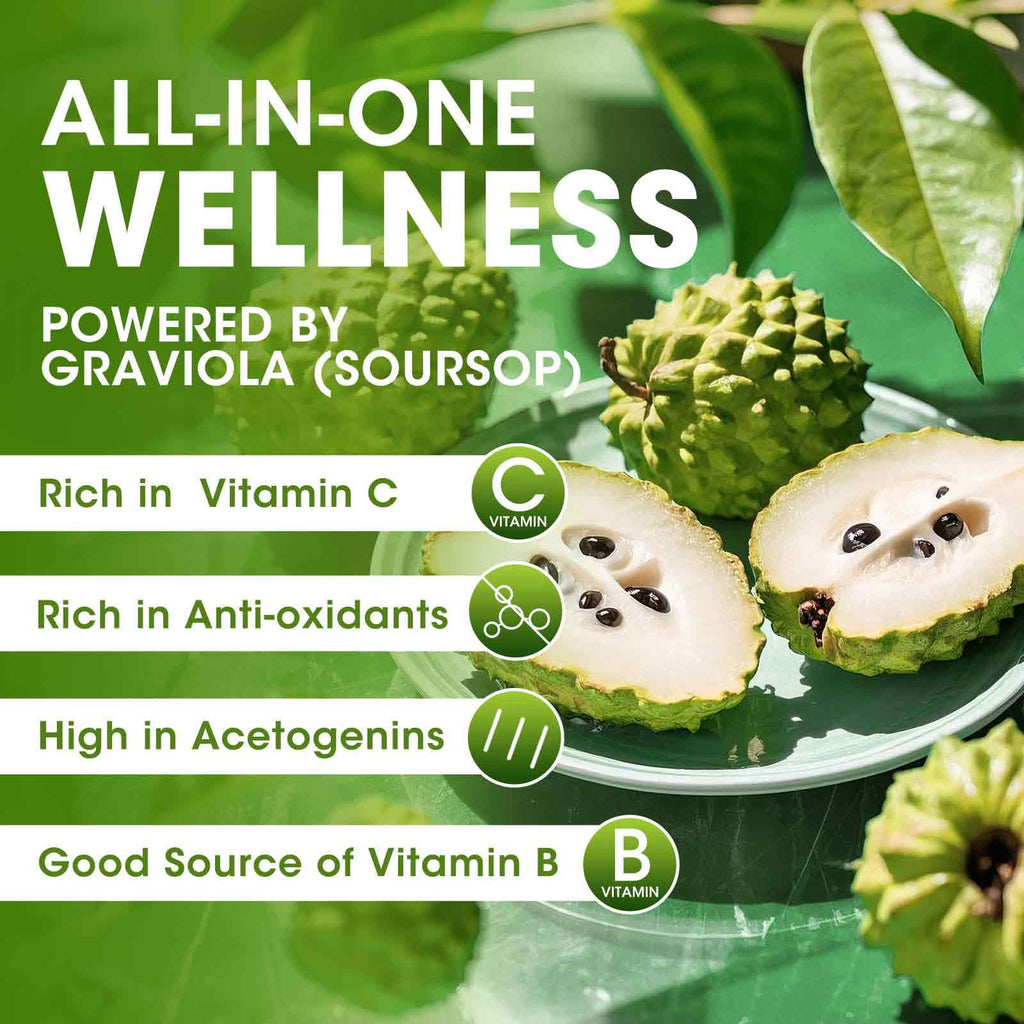 Soursop Graviola Liquid Drop for Cell Support & Regeneration, Immune System and Gut Health Support, Pure Soursop Bitters Liquid, High Absorption, Sugar/Gluten Free, Natural Flavor, 1 Fl Oz