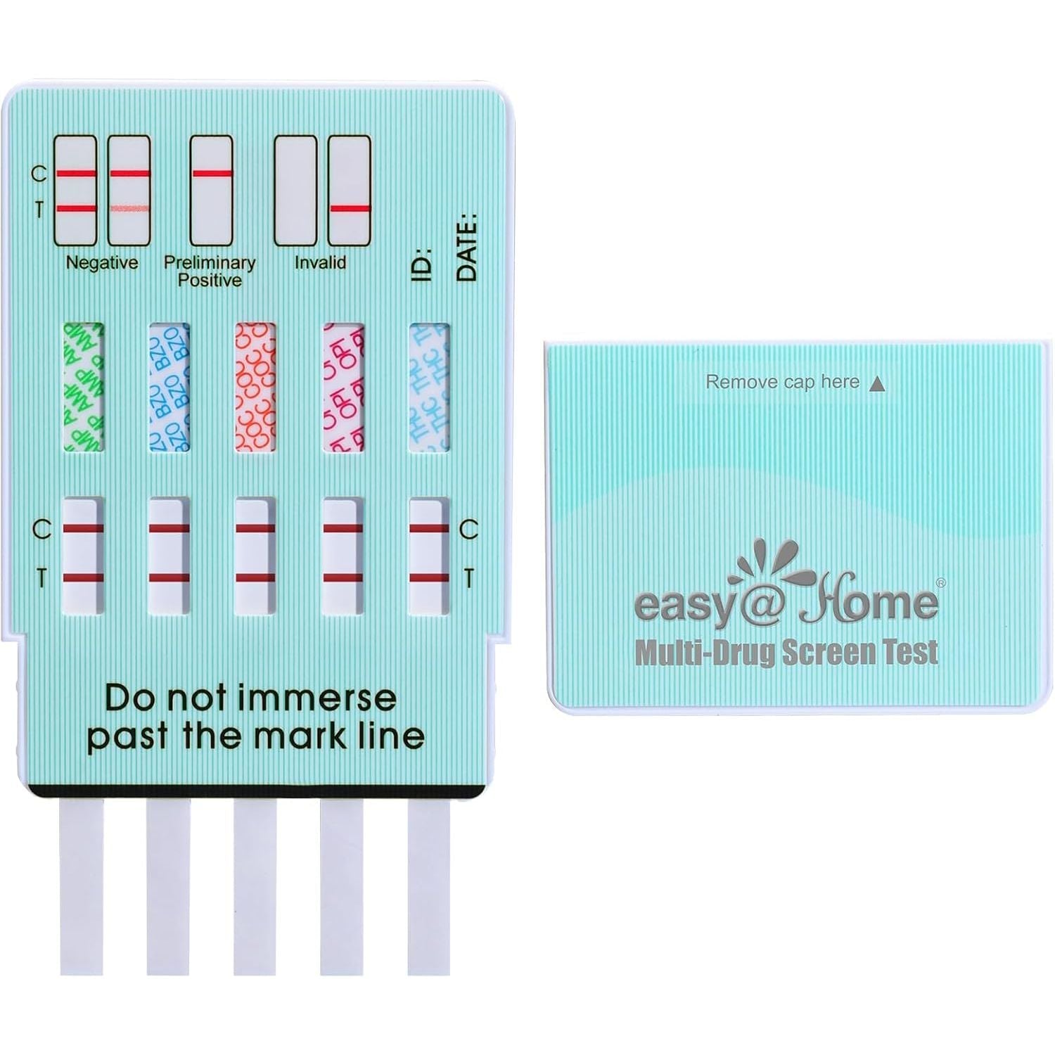 Buy now Easy@Home 5 Panel Urine Drug Test Kit [5 Pack] - THC/Marijuana, Cocaine, OPI/Opiates, AMP, BZO All Drugs Testing Strips in One Kit - at Home Use Screening Test with Results in 5 Mins #EDOAP-754 12 Pack at indiglob india