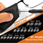 TEKPREM Magnetic Eyeglass Repair Tool Kit, Eye Glasses Repairing Screwdriver Set with Compatible Eyeglass Screws,Silicone Nose Pads,Tweezer,Small Screwdriver for Eyeglasses,Sunglasses and Nose Pads