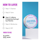 Buy now Good Molecules Caffeine Energizing Hydrogel Eye Patches - Eye Mask with Hyaluronic Acid Hydrate and Reduce Puffiness - Pack of 30, Skincare for Face at indiglob india