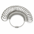 Ring Sizer Measuring Tool Stainless Steel Finger Rings Gauge 0-13 Sizing Measuring with Half Size 27 Pcs