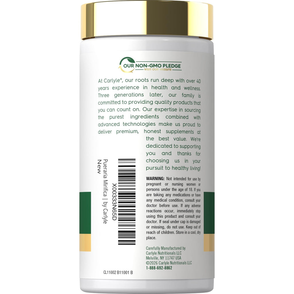 Carlyle Pueraria Mirifica Capsules | 120 Count | Root Extract