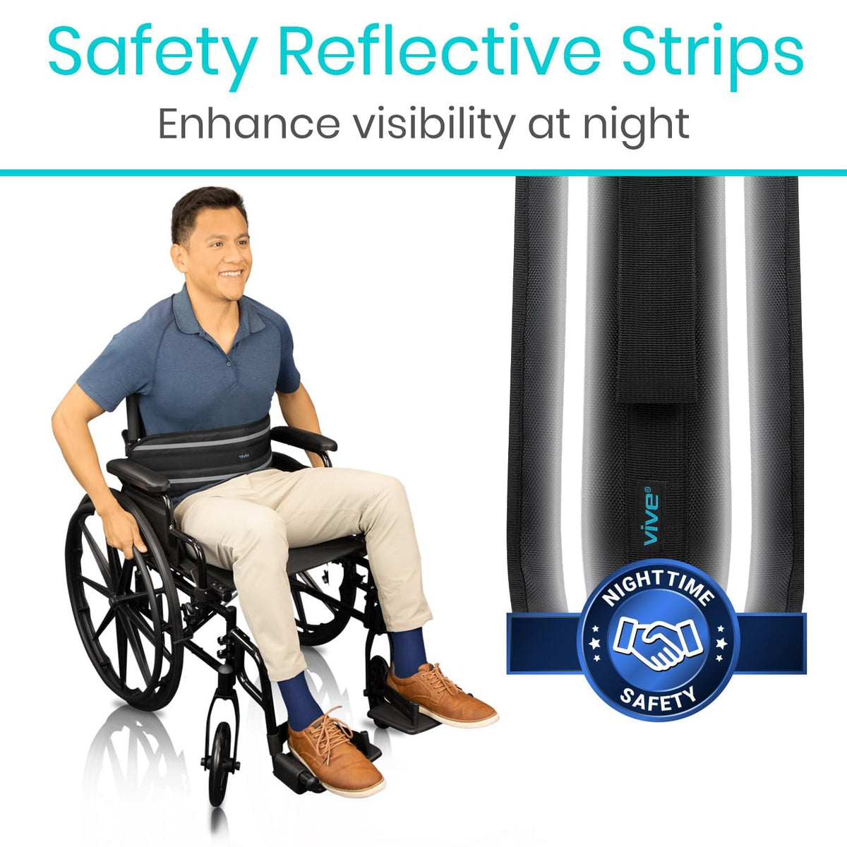 Vive Wheelchair Seatbelt - Safety Belt for the Elderly - Harness for Adults