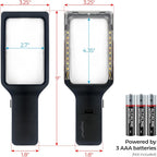 Buy now MAGNIPROS Patented 6X Large Magnifying Glass with Light | 3 Color Light Modes | Anti-Glare Lens & Stepless Dimmable LEDs | Perfect for Reading Fine Print & Inspection - Ideal for Seniors & Low Vision at indiglob india