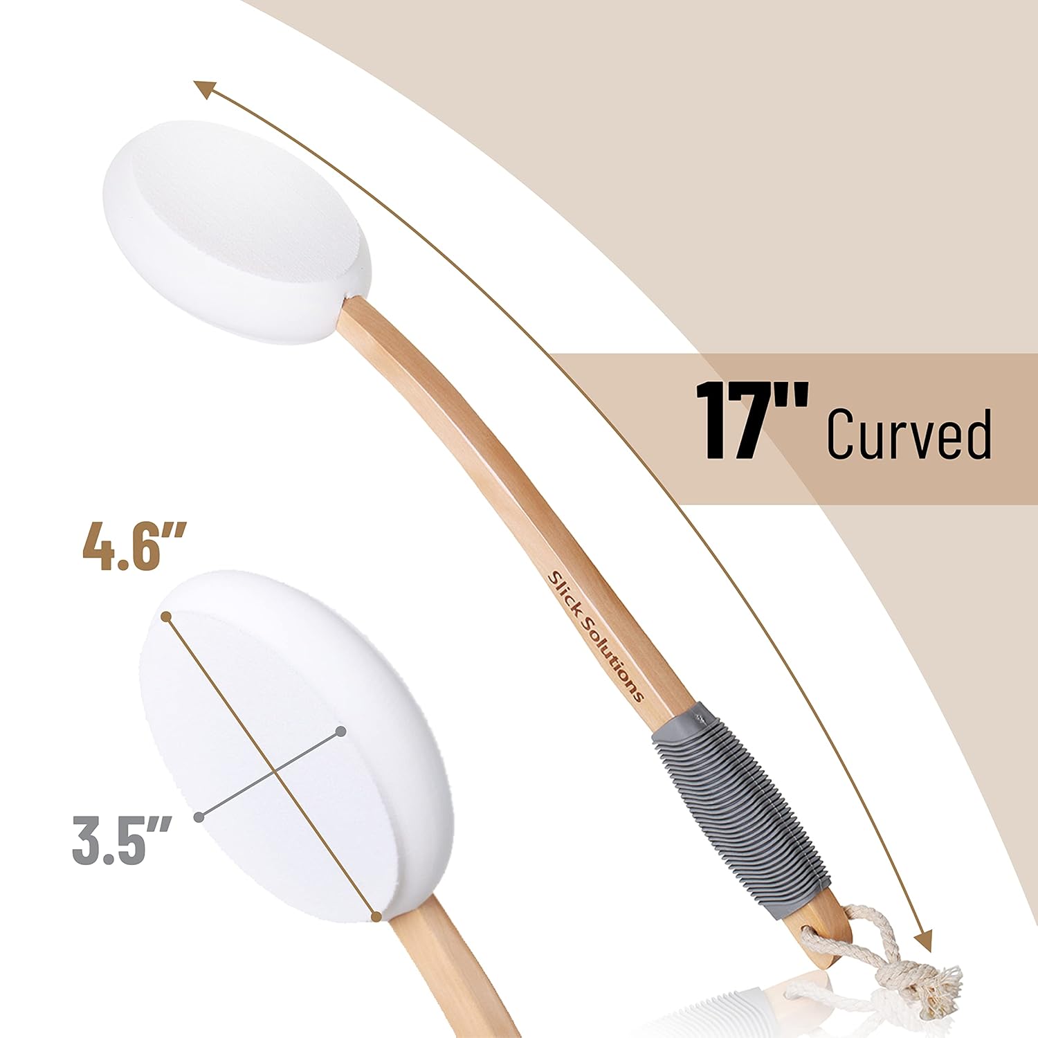 Buy now Slick- Lotion Applicator, 17 inch, Applicators for Your Back, Back Applicator Lotion, Certified Organic, Easy Reach Washable, Applicators, Self Tanner For All Skin Tone at indiglob india