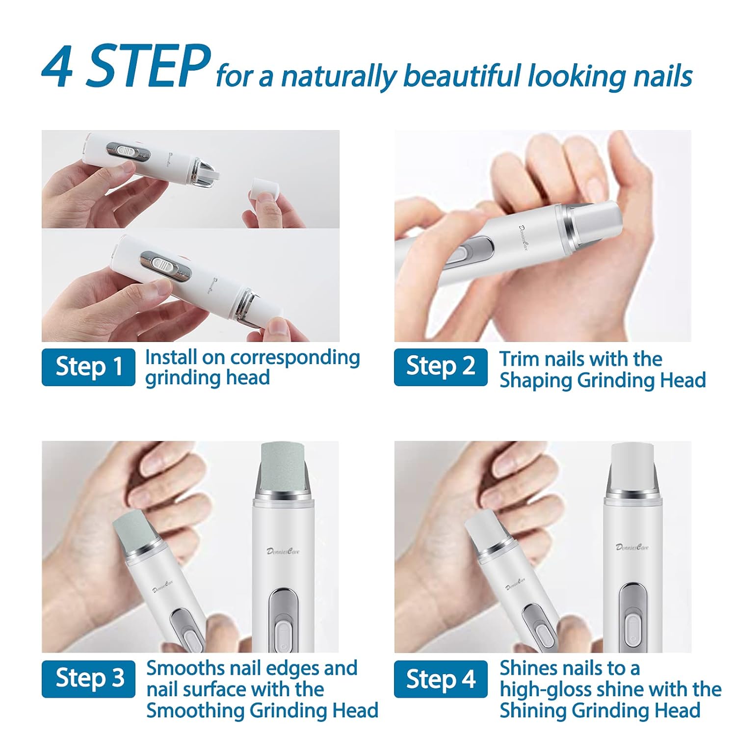 Buy now Electric Nail Buffer Drill and Polisher - Rechargeable Manicure Pedicure Tool for Naturally Beautiful Nails at indiglob india