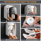 Buy now MOPMS Toothpaste Dispenser Wall Mounted for Bathroom Automatic Toothpaste Squeezer for Kids and Adult (Black-1Pcs) at indiglob india