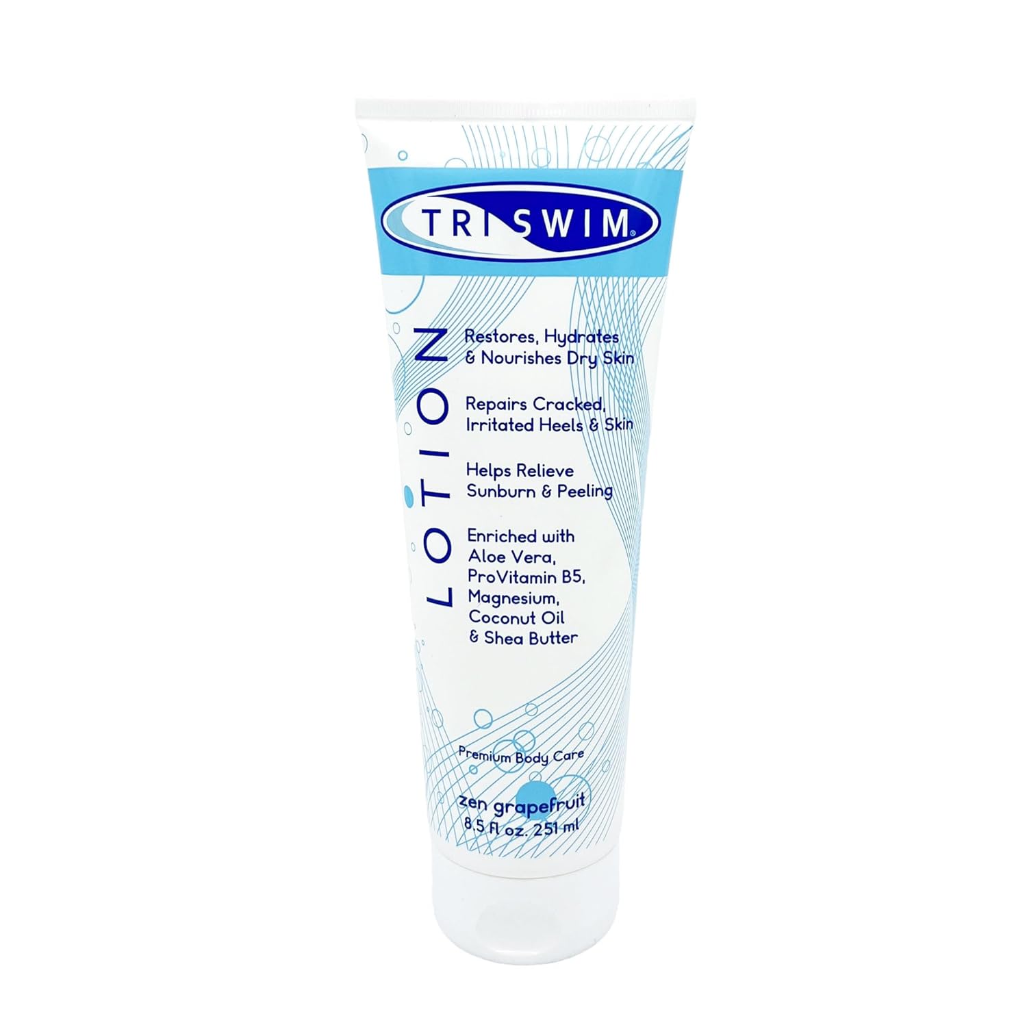 Buy now TRISWIM Swim Lotion 8.5oz | Neutralizes Chlorine, Bromine & Saltwater Odors | Hydrates & Soothes Dry Skin | Enriched with Aloe, Shea Butter & Coconut Oil | Zen Grapefruit Scent at indiglob india