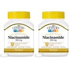 21st Century Niacinamide 500mg Prolonged Release, No Flush, 110 Count | Vitamin B-3 Niacinamide 500 mg, Energy Metabolism & Skin Health Support, No-Flush Formula, Prolonged Release, Non-GMO Tablets