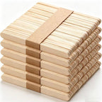 300 Pcs Craft Sticks Ice Cream Sticks, Borogo 4.5inchs Sticks Natural Wood Popsicle Craft Sticks Treat Sticks Ice Pop Sticks for DIY Crafts