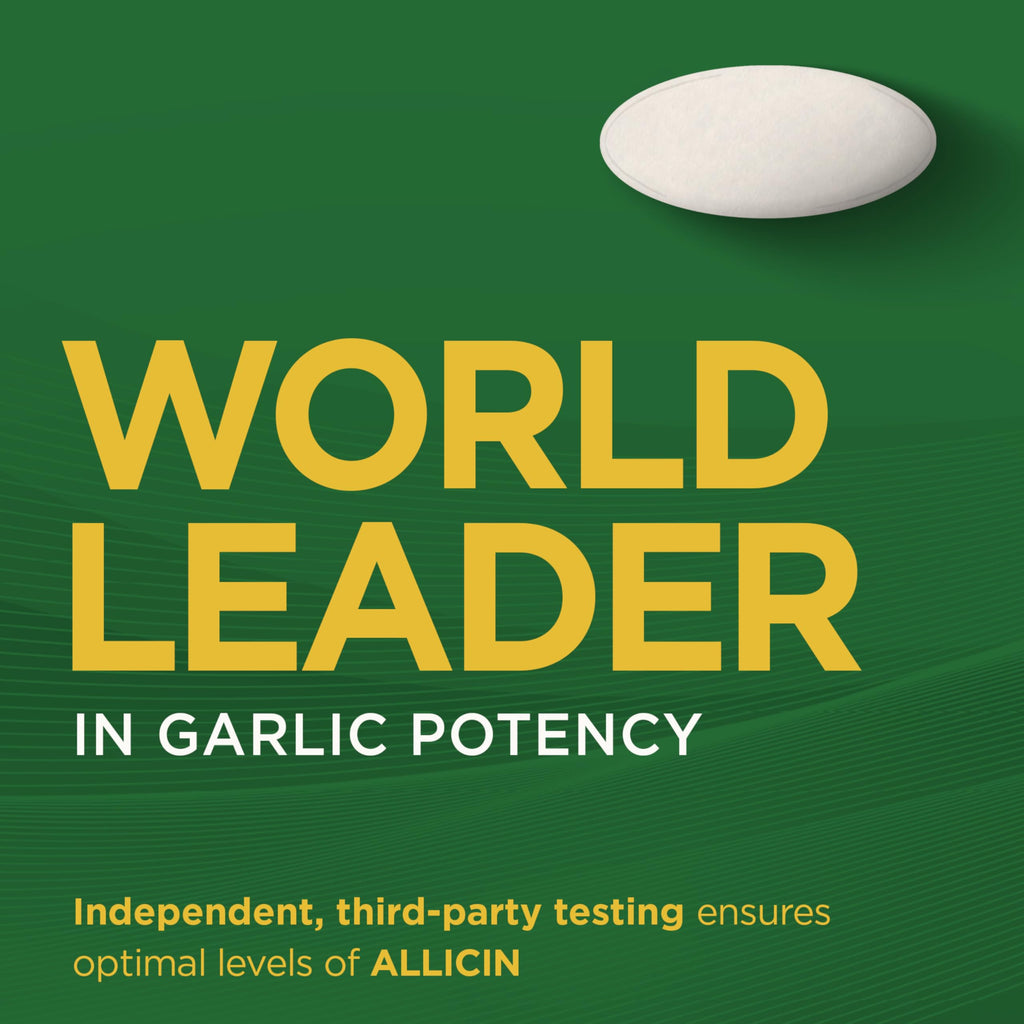 Garlique Garlic Extract Supplement, Healthy Cholesterol Formula, Odorless & Vegan, 60 Caplets