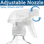Large Clear Glass Spray Bottles, Empty, Refillable, Water, Fine Mist 16 oz