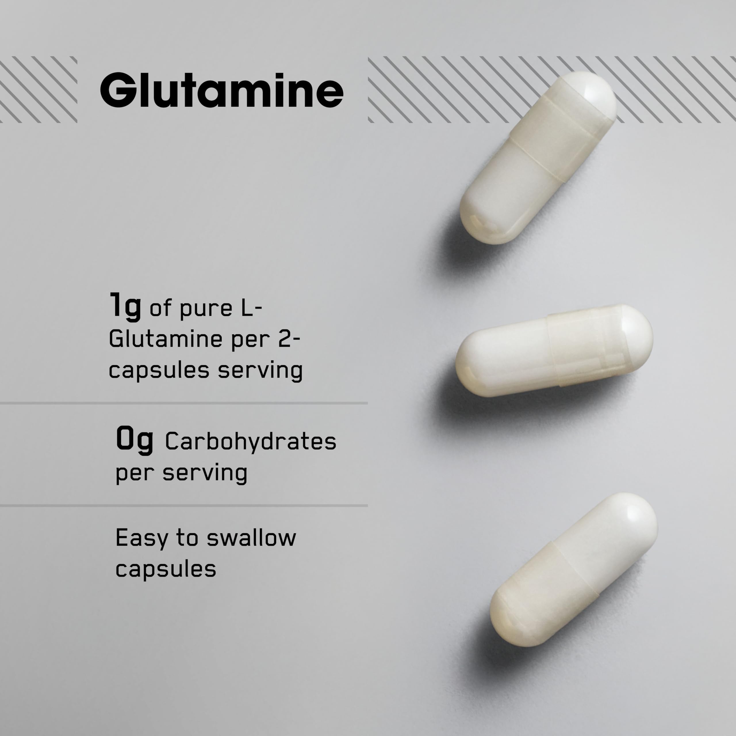 Optimum Nutrition L-Glutamine Muscle Recovery Capsules, 240 Ct