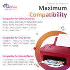 ColoWorld Remanufactured for HP Ink 63 Replacement for HP 63 Ink Cartridge Combo Pack Fit for Envy 4520 3634 OfficeJet 3830 5252 4650 5258 4655 4652 DeskJet3636 3630 Printer (1 Black,1 Color)