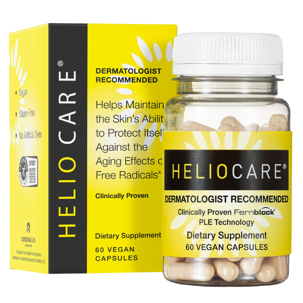 Heliocare Supplement with Polypodium Leucotomos Extract 240mg, 60 Capsules | Patented Skin Health Daily Antioxidant Clinically Proven to Fight Sun Damage & Reduce Photoaging, Dermatologist Formulated