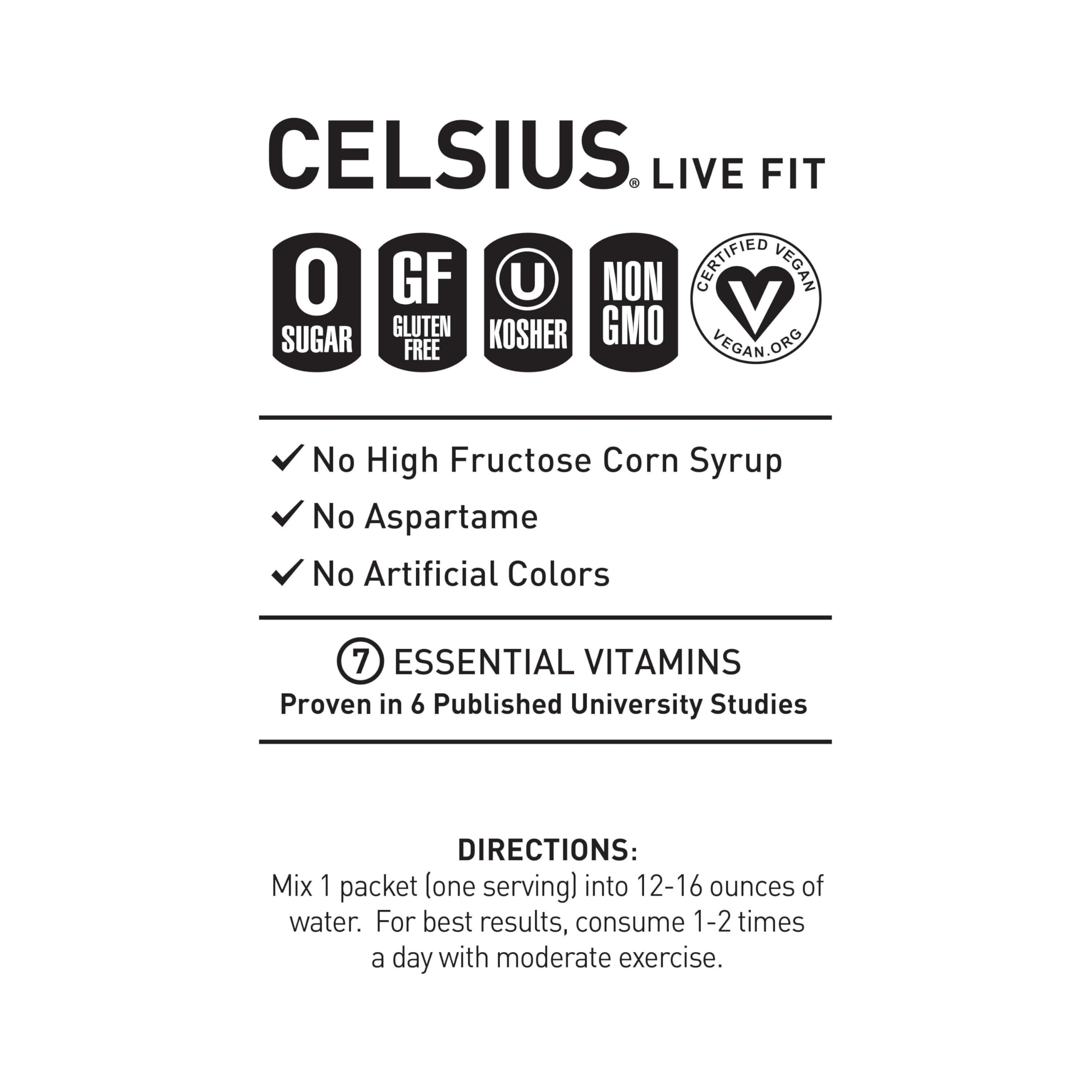 Buy now CELSIUS On The Go Strawberry Mango, Sugar Free Energy Drink Mix (14 Sticks per Pack) at indiglob india