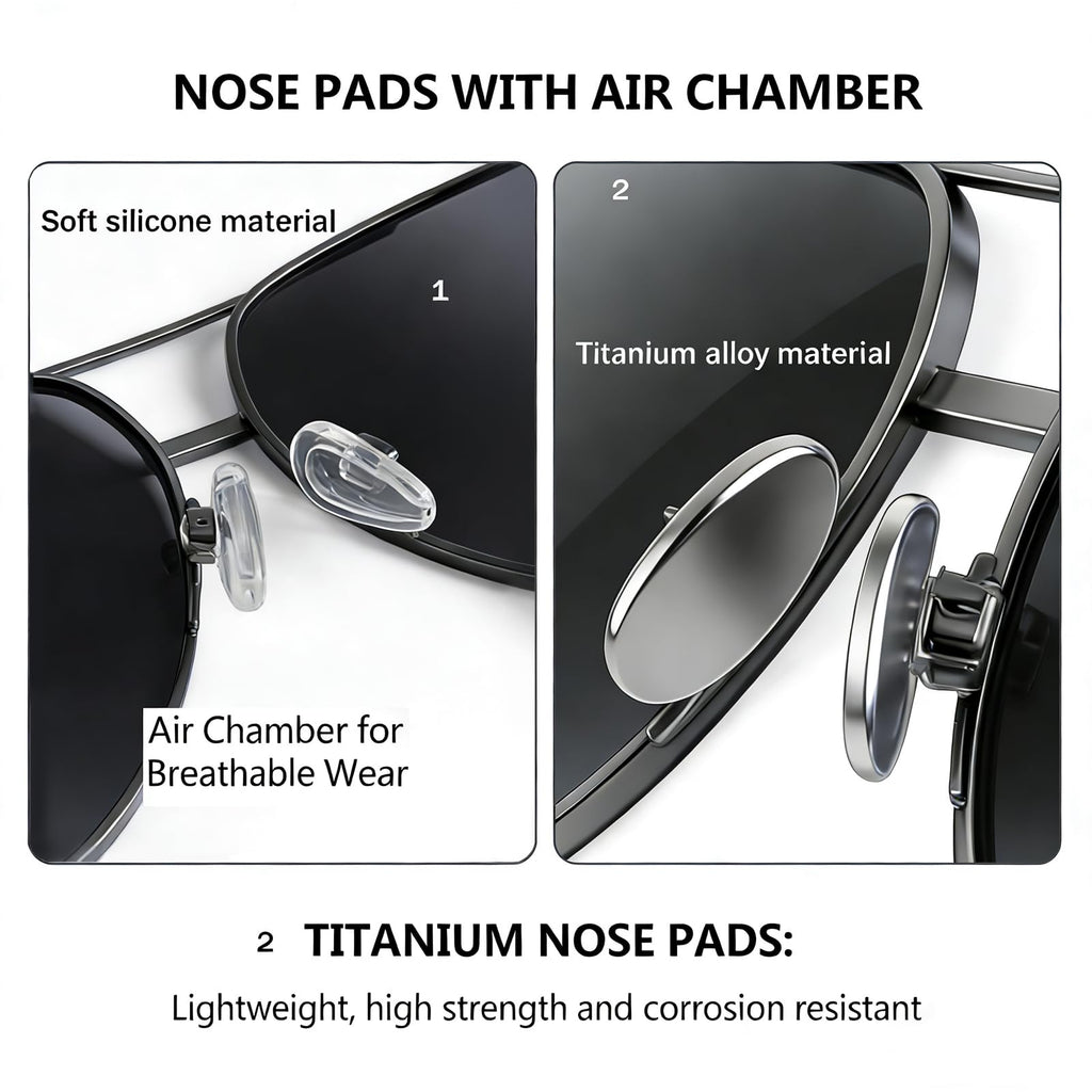 Push-in Eyeglass Nose Pads - PFDHQS 18 Pairs Glasses Nose Pads Replacement Kit - 6 Options Available for Replacing and Having Spare Nose Pads for Sunglasses