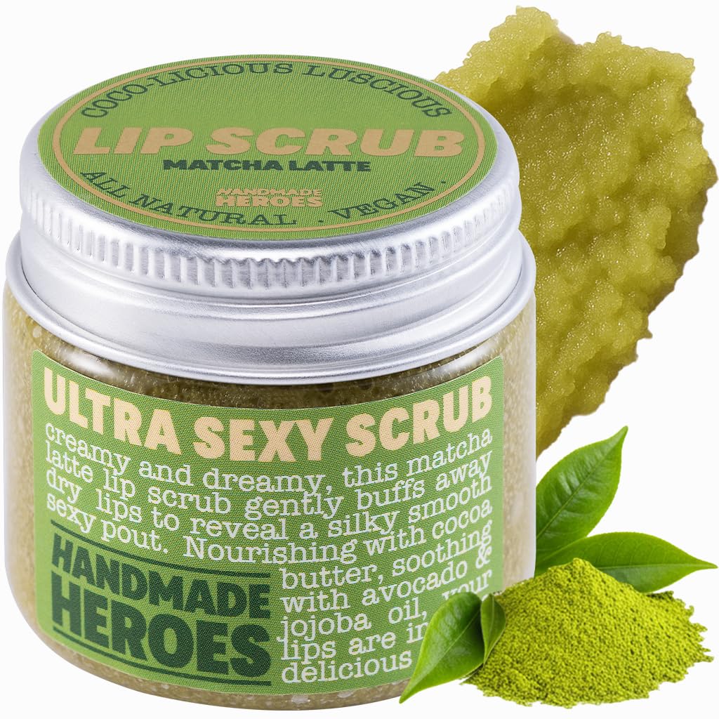 Buy now Handmade Heroes 100% Natural Lip Scrub, Vegan Conditioning Coconut Exfoliator - Gentle Exfoliant, Sugar Polish and Scrubber for Chapped Dry Lips, 1oz (Coconut Sorbet) at indiglob india