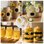 Tiny Resin Bees for Crafts,32Pcs Small Plastic Bumble Bee Decor with 36 Double Self-Adhesive,Honey Bee Flatback Decoration for DIY Wreath Crafts Scrapbooking Party Home Birthday Decoration 3 Size
