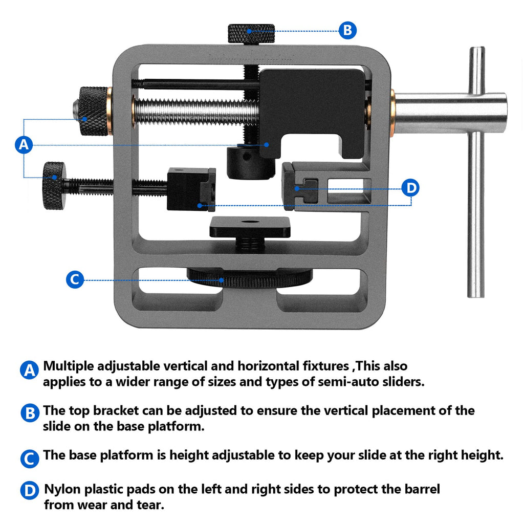 Pridefend Sight Pusher for Glock Square Slides,Sight Pusher Tool, Heavy Duty Pistol Rear Sight Pusher for Glock,Adjustment Sight Pusher for Handguns Semi-Auto Pistol Slides