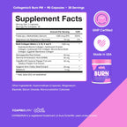 Obvi Collagenic Burn PM | Nighttime Collagen Peptides for Sleep & Recovery | 5 Types Collagen + Ashwagandha, GABA & Melatonin | CapsiBurn Metabolic Support | 90 Capsules | Made in USA