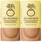 Sun Bum Original SPF 40 Face and Body Sunscreen Stick - Travel Size, 0.7 oz | Water resistant Broad Spectrum Cooling Facial Sunscreen, Hawaii 104 Act Compliant (Made Without Octinoxate & Oxybenzone)