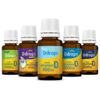 Ddrops Kids Booster 600IU 100 Drops - Daily Liquid Vitamin D for Kids. Support Strong Bones & Immune System in Children. No Preservatives, No Sugar, Non-GMO, Allergy-Friendly (Pack of 2)