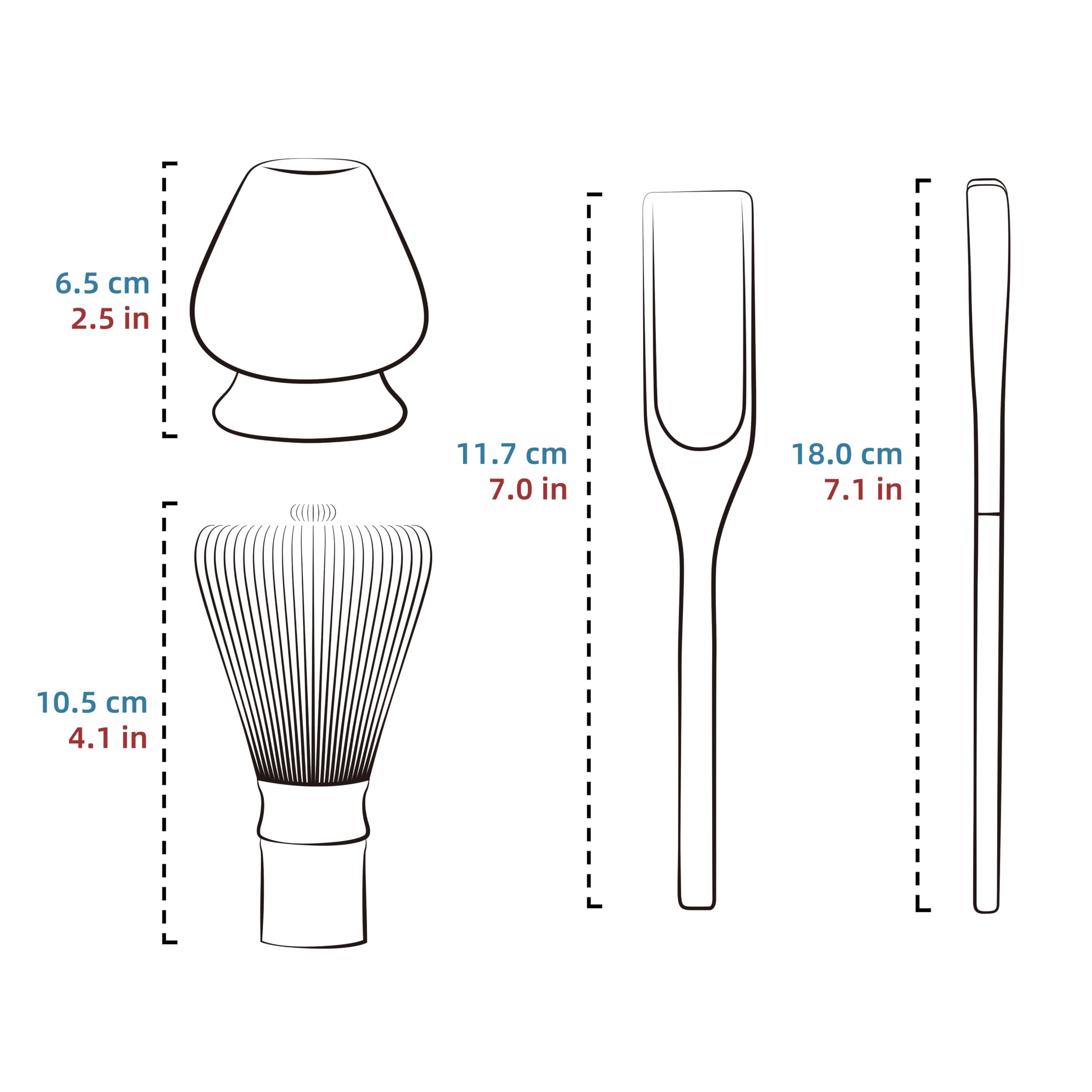 Buy now TEANAGOO MA-01 Japanese Matcha Ceremony Accessory, Matcha Whisk (Chasen), Traditional Scoop (Chashaku), Tea Spoon, Whisk Holder, The Perfect Set to Prepare a Traditional Cup of Matcha.… at indiglob india