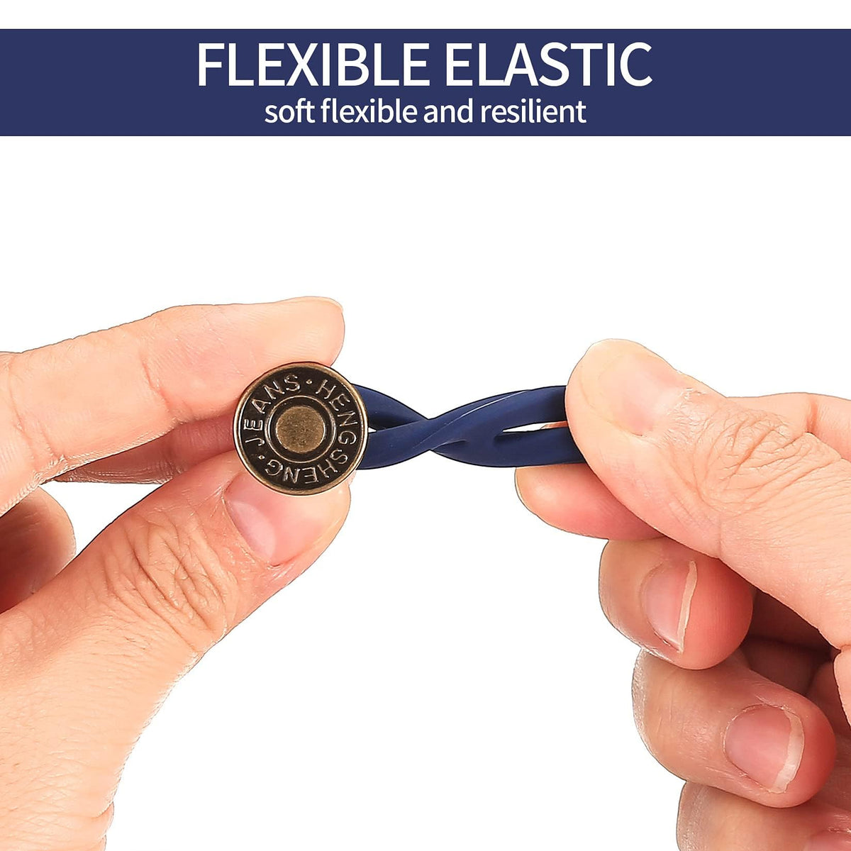 6 Pcs Jean Button Extender, Pants Extender Button for Women Men, Waist Extenders, Retractable No Sew Instant Waistband Extender Buttons Metal Silicone for Jeans Pants Collar, 2 Sizes
