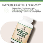 Magnesium Citrate 800mg (112mg Elemental), Regularity, Sleep & Calm, 90 Ct | Gentle Digestive Regularity, Restful Sleep Support, Muscle Relaxation & Calm, Third-Party Tested